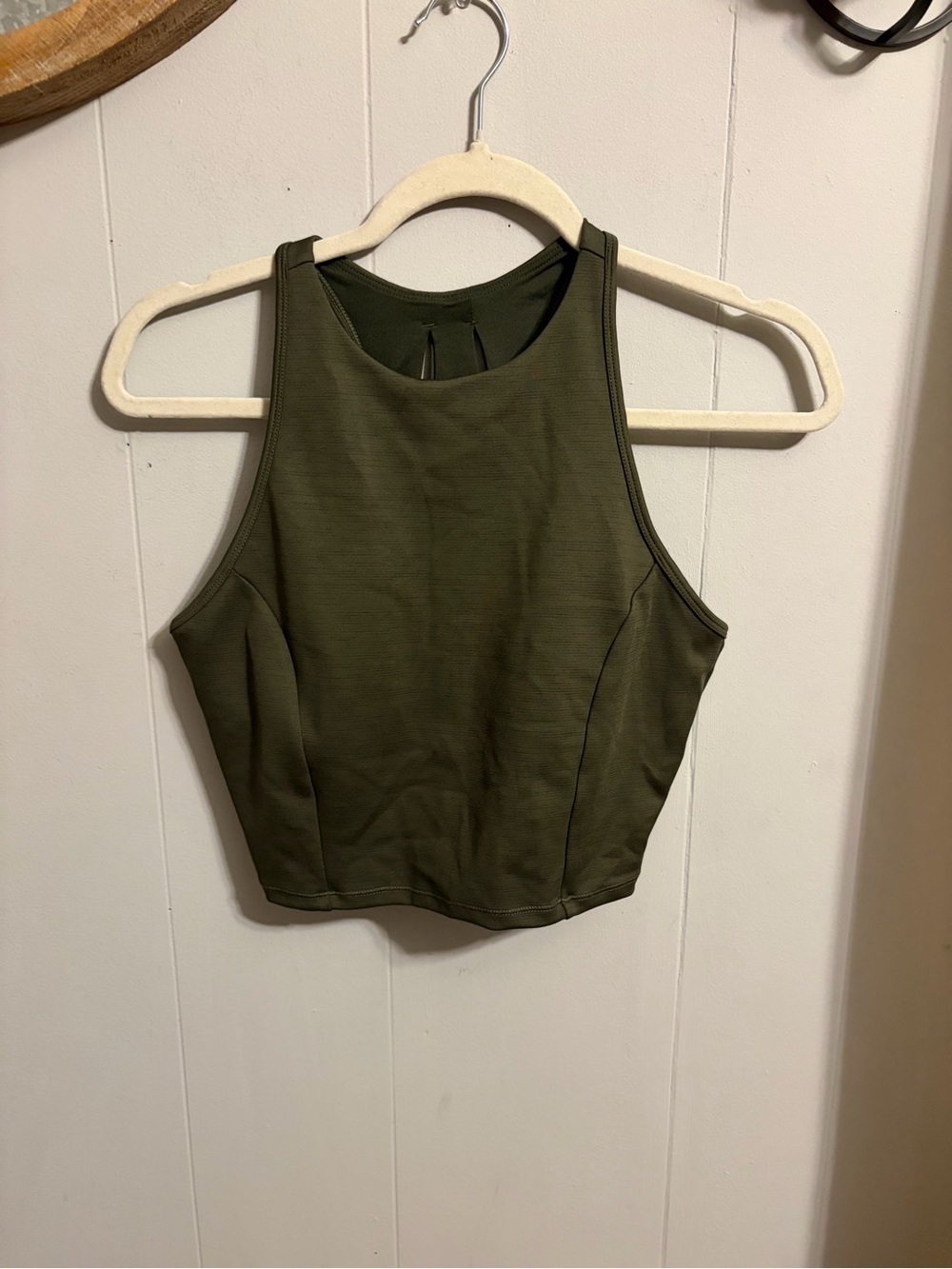 all in motion Olive High Neck Cropped Tank active wear